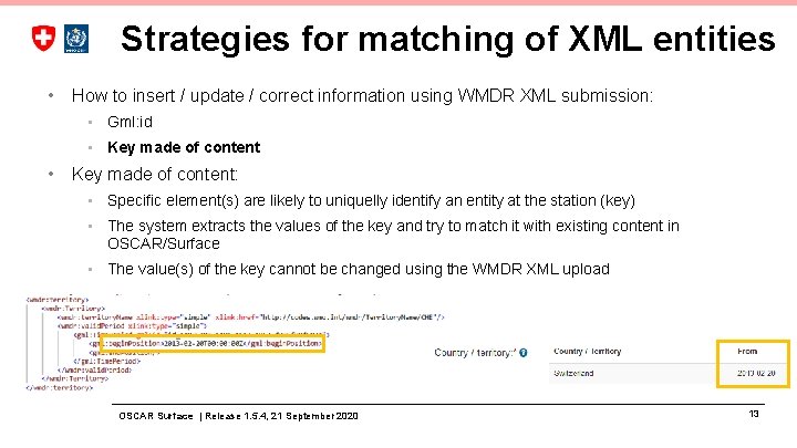 Strategies for matching of XML entities • How to insert / update / correct