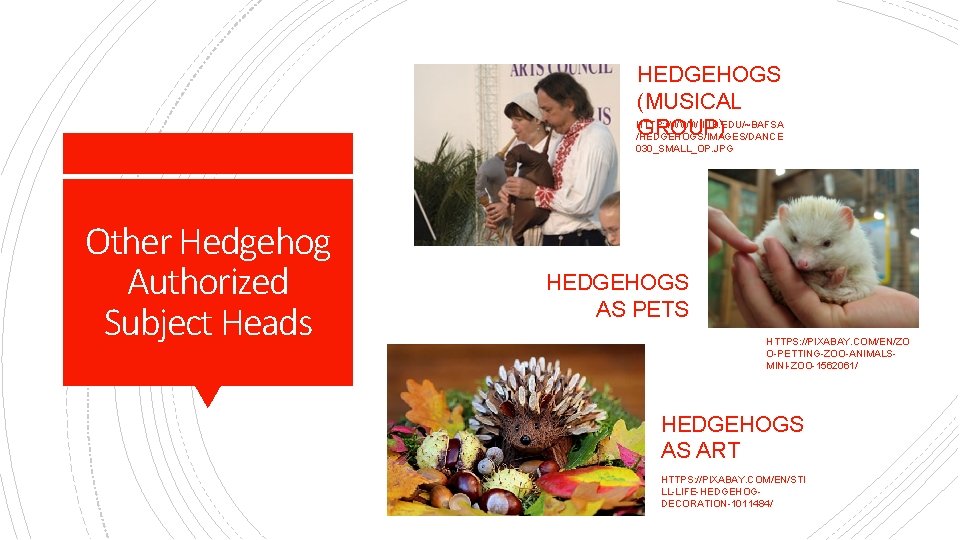 HEDGEHOGS (MUSICAL HTTP: //WWW. IUB. EDU/~BAFSA GROUP) /HEDGEHOGS/IMAGES/DANCE 030_SMALL_OP. JPG Other Hedgehog Authorized Subject