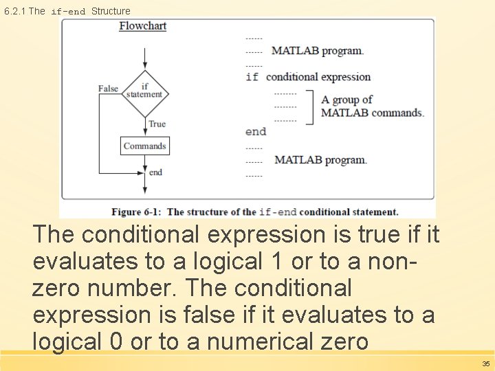 6. 2. 1 The if-end Structure The conditional expression is true if it evaluates 6. 2. 1 The if-end Structure The conditional expression is true if it evaluates