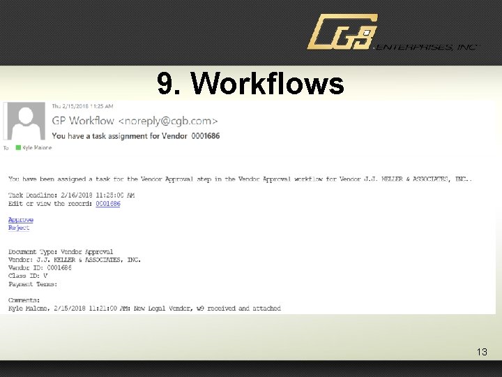 9. Workflows 13 