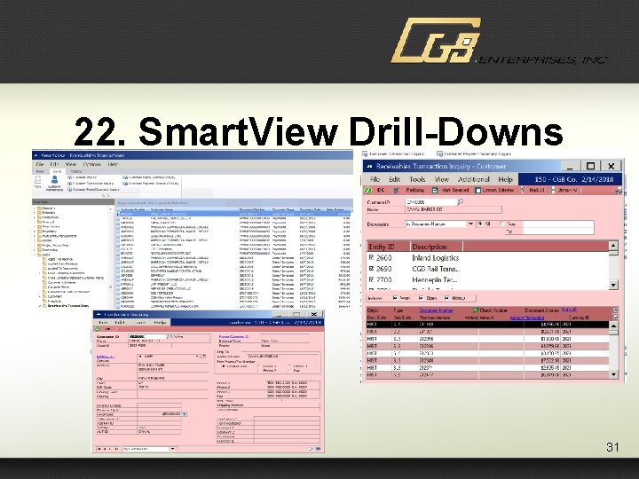 22. Smart. View Drill-Downs 31 