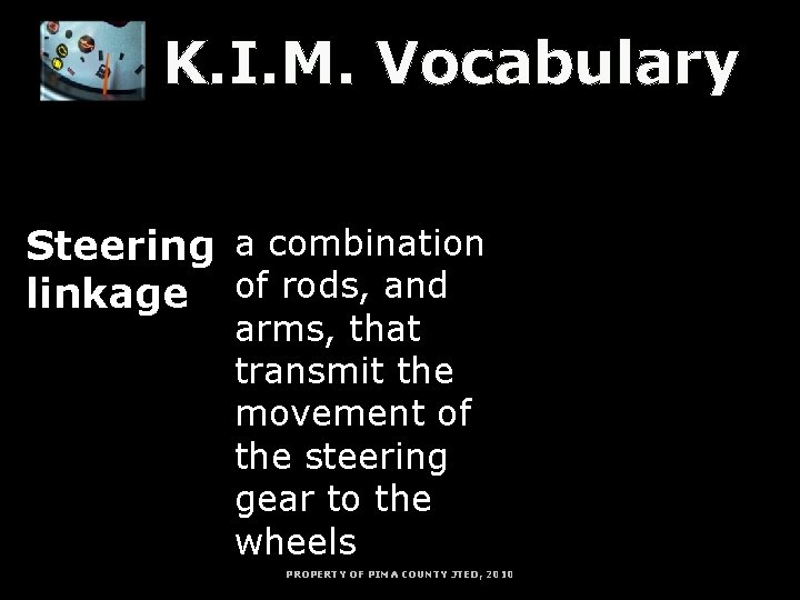 K. I. M. Vocabulary K = Key Word I = Information M = Memory