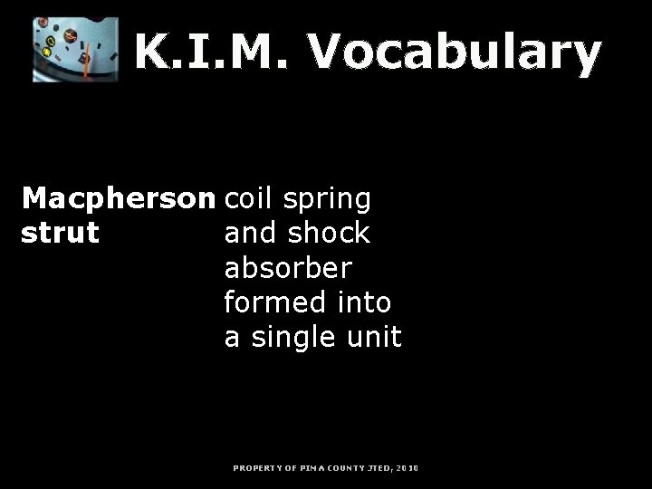 K. I. M. Vocabulary K = Key Word I = Information M = Memory