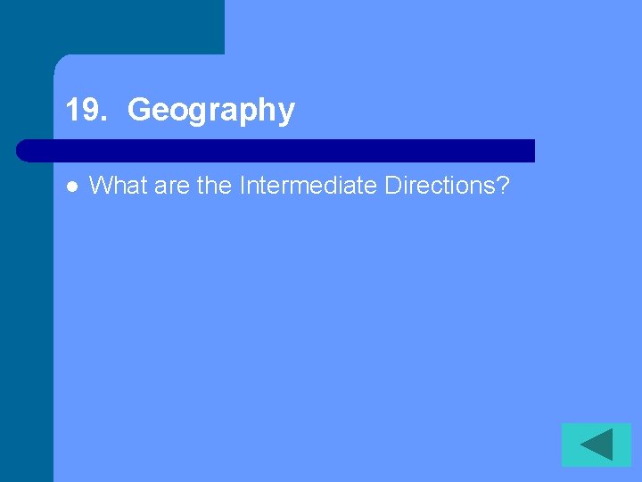 19. Geography l What are the Intermediate Directions? 