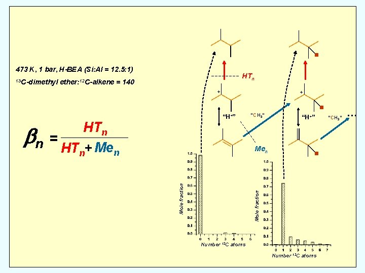 . 473 K, 1 bar, H-BEA (Si: Al = 12. 5: 1) 13 C-dimethyl