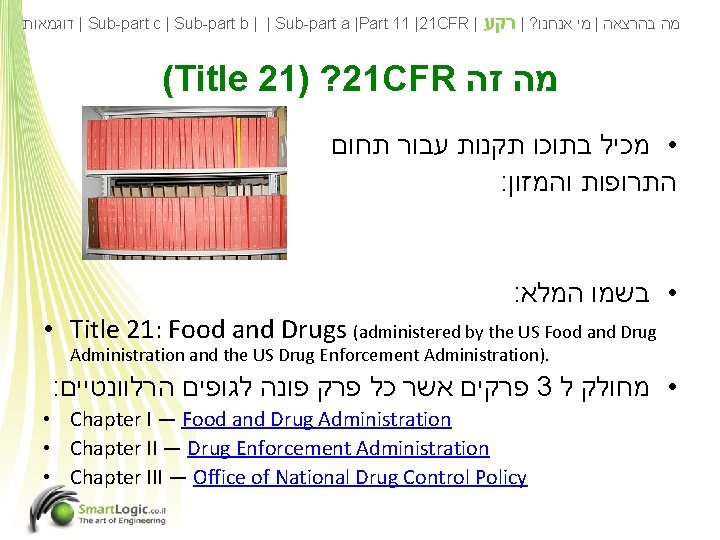  | דוגמאות Sub-part c | Sub-part b | | Sub-part a |Part 11
