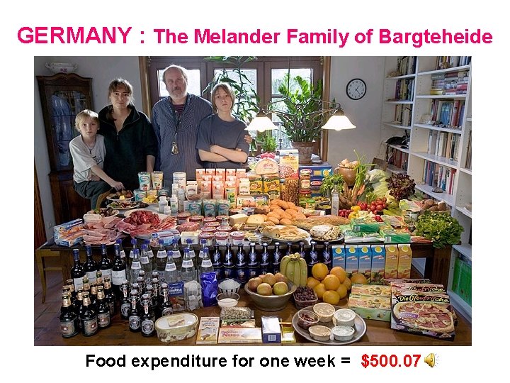 GERMANY : The Melander Family of Bargteheide Food expenditure for one week = $500.