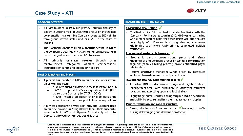 Trade Secret and Strictly Confidential Case Study – ATI Company Overview § ATI was