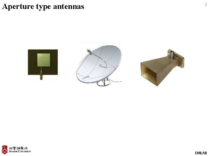 Aperture type antennas 2 EMLAB 