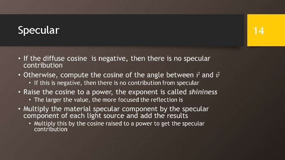 Specular • 14 