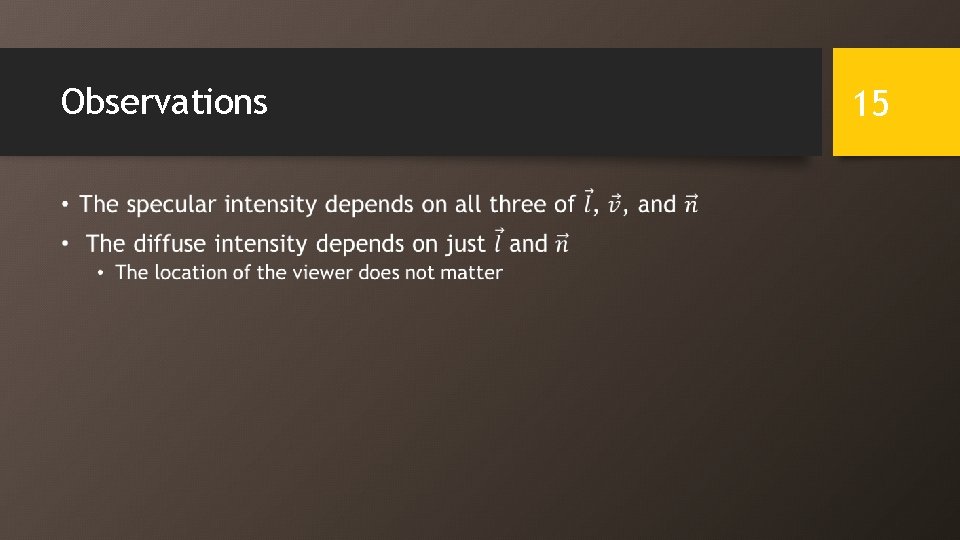 Observations • 15 