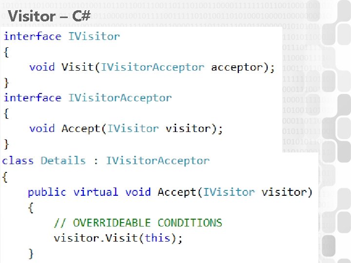 Visitor – C# 19 