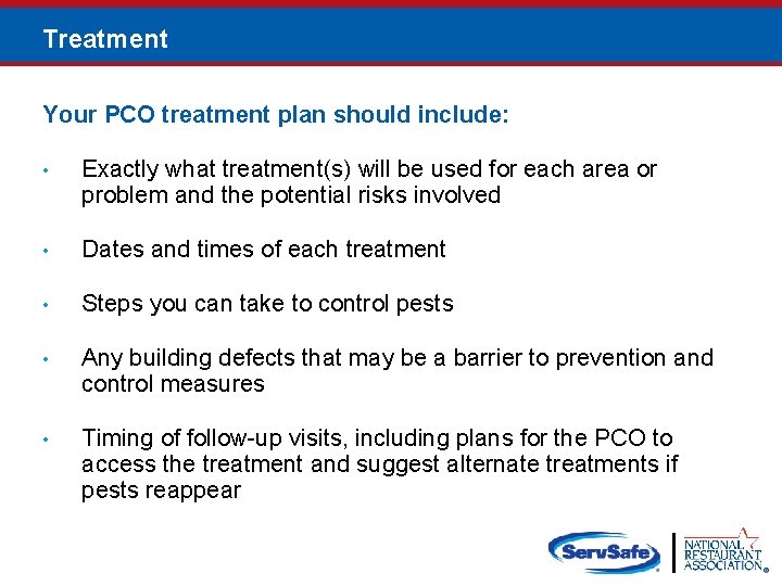 Treatment Your PCO treatment plan should include: • Exactly what treatment(s) will be used