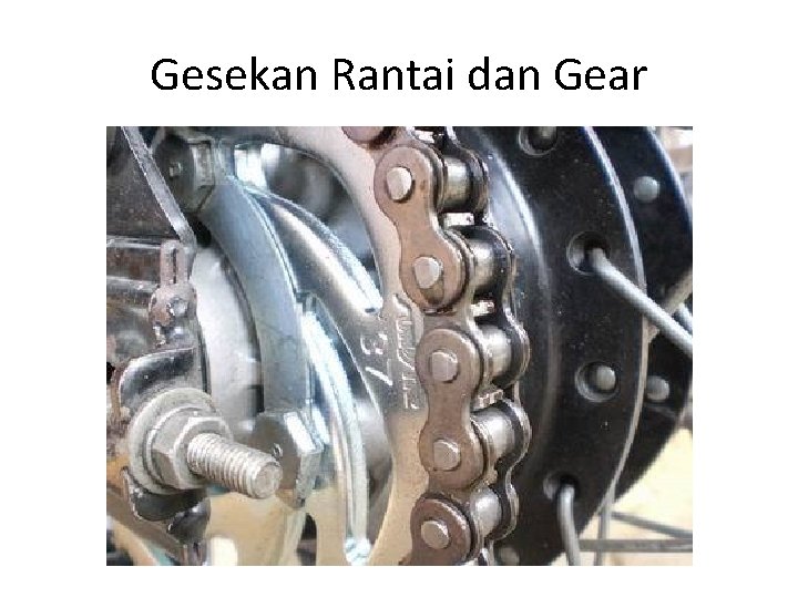 Gesekan Rantai dan Gear 