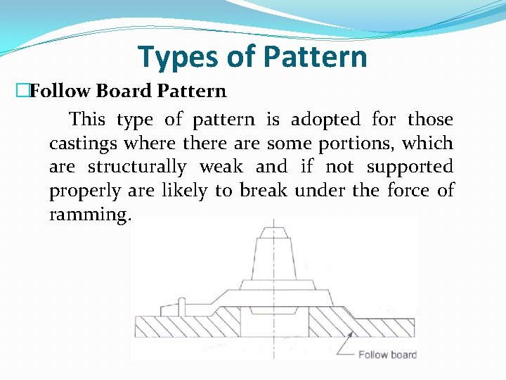 Types of Pattern �Follow Board Pattern This type of pattern is adopted for those