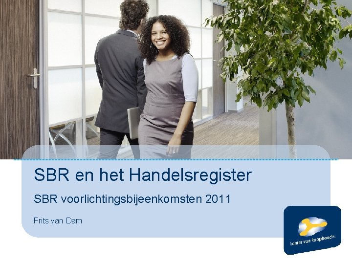 SBR en het Handelsregister SBR voorlichtingsbijeenkomsten 2011 Frits van Dam 