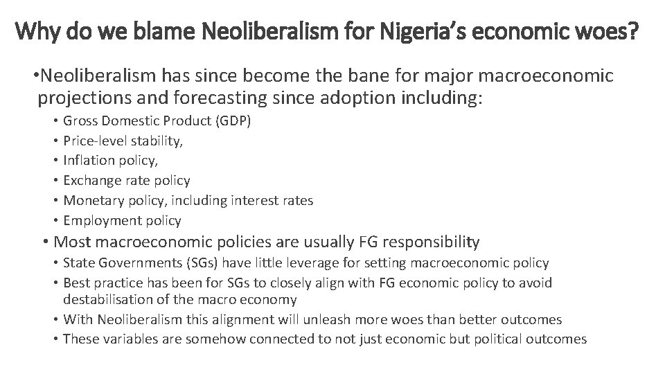 Why do we blame Neoliberalism for Nigeria’s economic woes? • Neoliberalism has since become