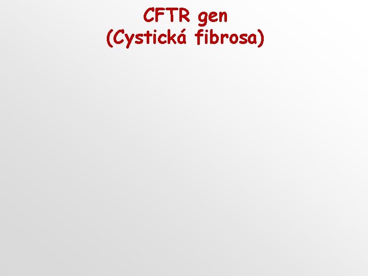 CFTR gen (Cystická fibrosa) 