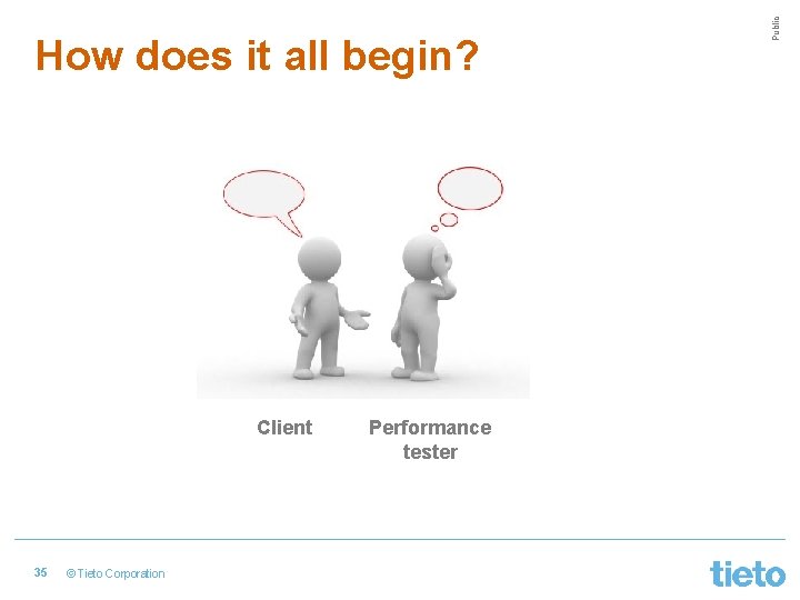 Client 35 © Tieto Corporation Performance tester Public How does it all begin? 