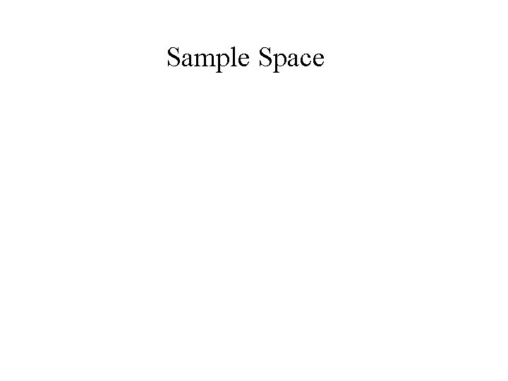 Sample Space 