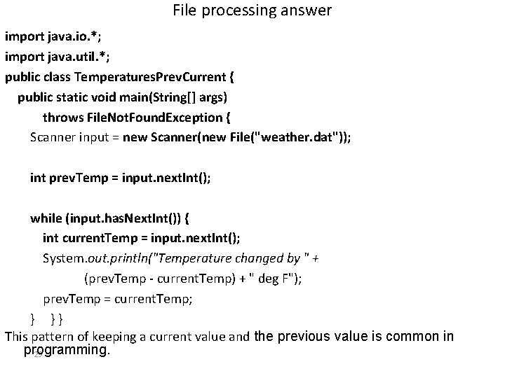 File processing answer import java. io. *; import java. util. *; public class Temperatures. File processing answer import java. io. *; import java. util. *; public class Temperatures.