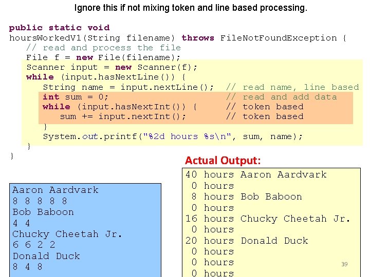 Ignore this if not mixing token and line based processing. public static void hours. Ignore this if not mixing token and line based processing. public static void hours.