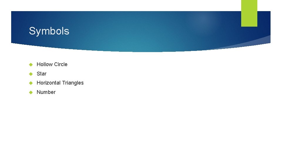 Symbols Hollow Circle Star Horizontal Triangles Number Symbols Hollow Circle Star Horizontal Triangles Number