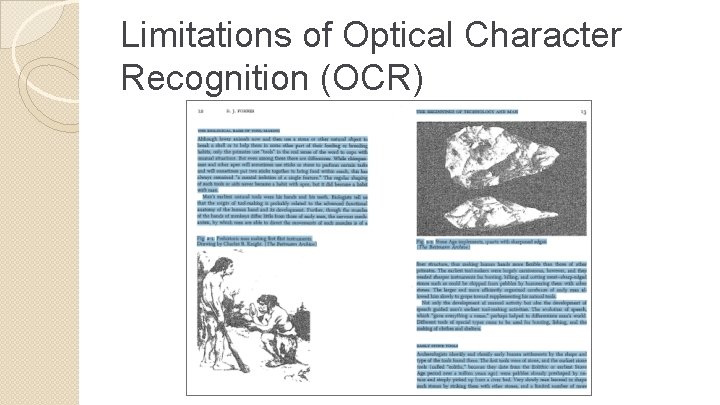 Limitations of Optical Character Recognition (OCR) 