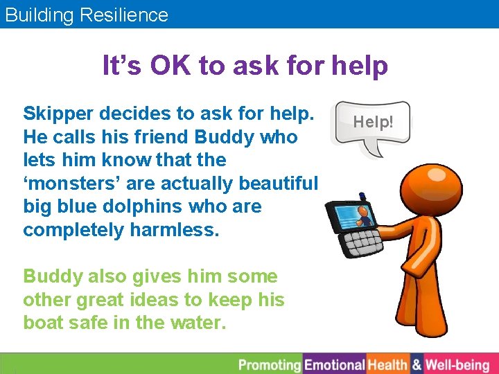 Building Resilience It’s OK to ask for help Skipper decides to ask for help.