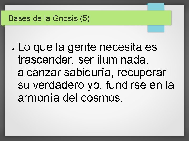 El Poder del Conocimiento Bases de la Gnosis