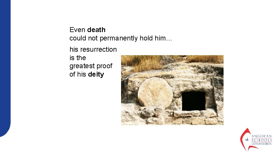 Even death could not permanently hold him… his resurrection is the greatest proof of