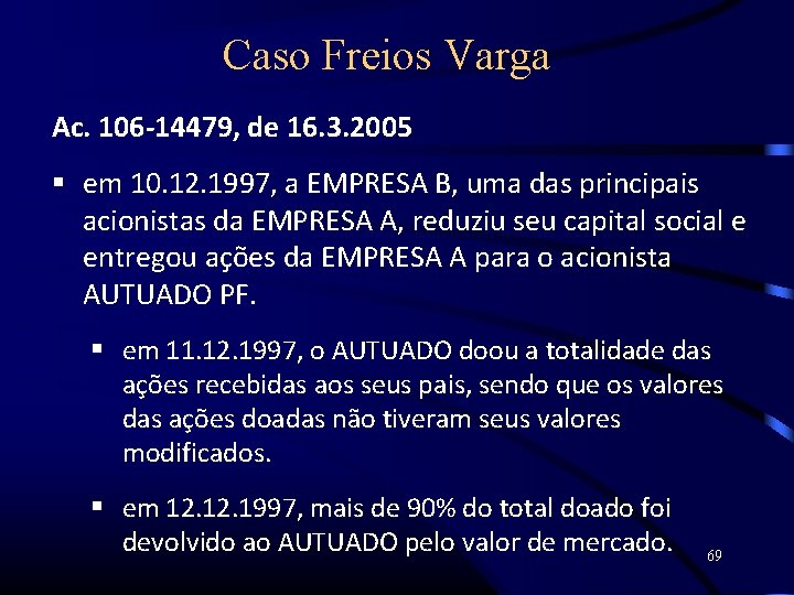 Caso Freios Varga Ac. 106 -14479, de 16. 3. 2005 em 10. 12. 1997,