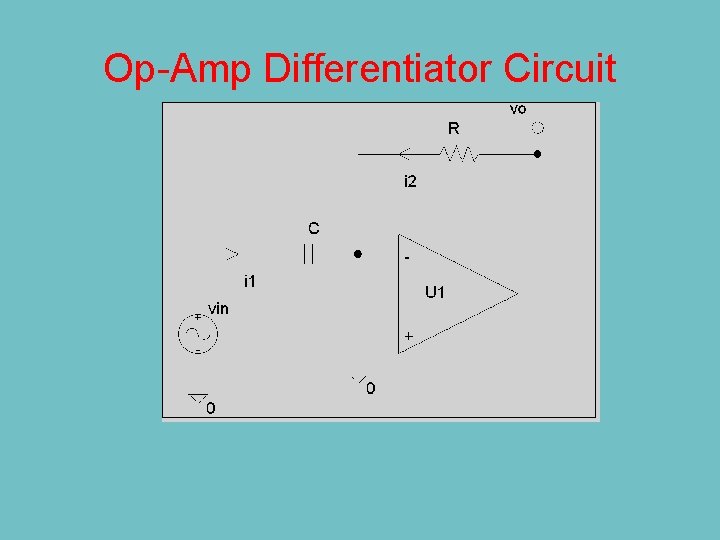 Op-Amp Differentiator Circuit 