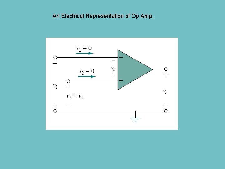 An Electrical Representation of Op Amp. 