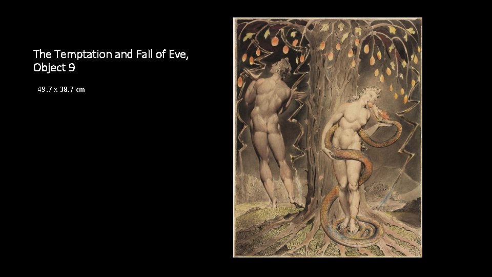 The Temptation and Fall of Eve, Object 9 49. 7 x 38. 7 cm