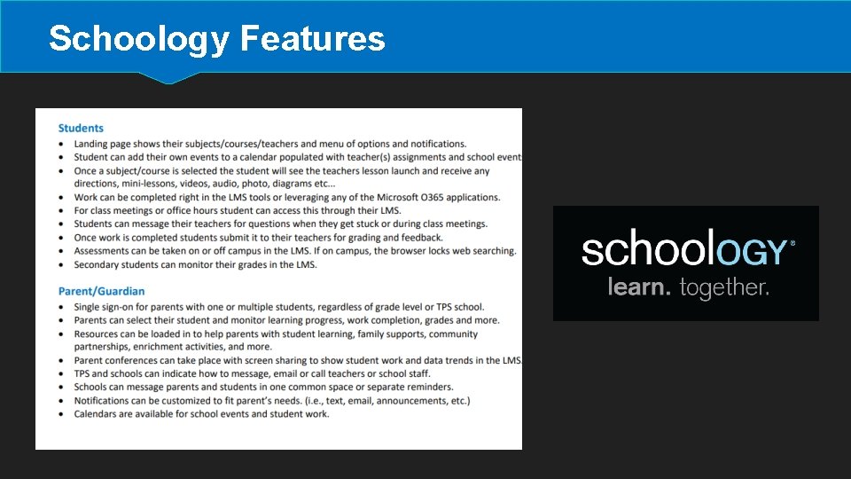 Schoology Features 