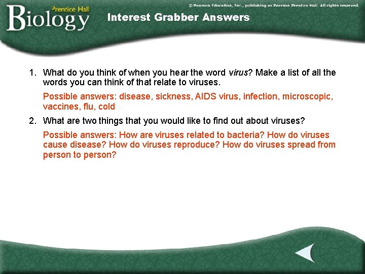Interest Grabber Answers 1. What do you think of when you hear the word