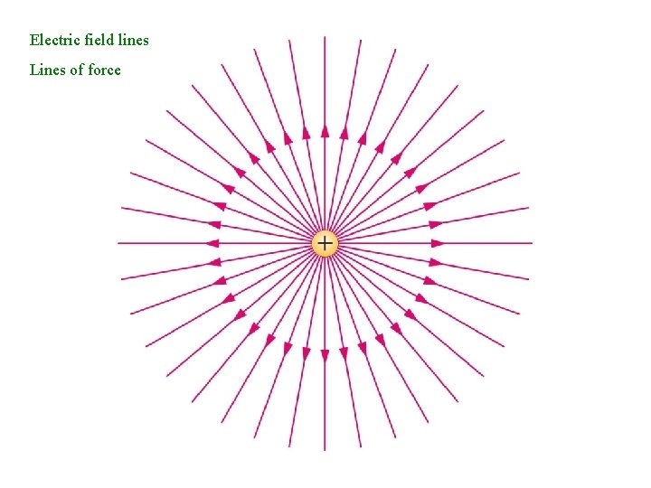 Electric field lines Lines of force 