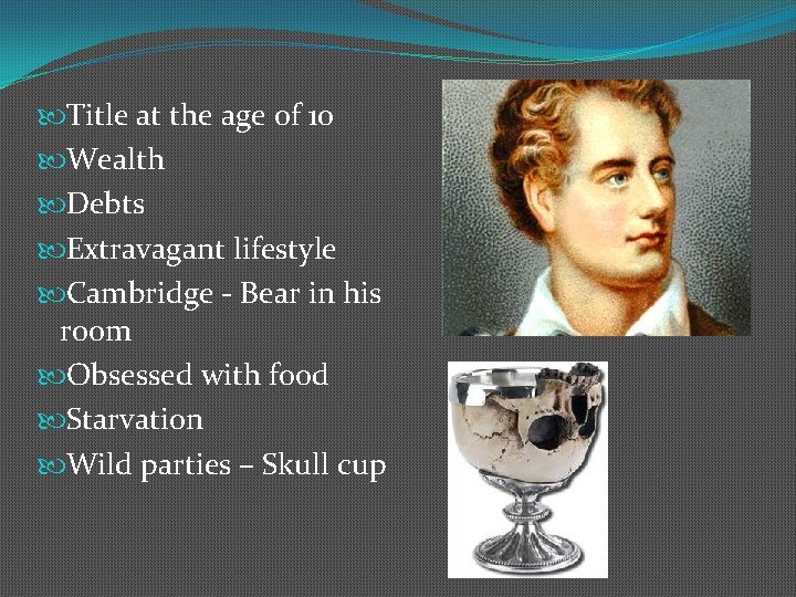  Title at the age of 10 Wealth Debts Extravagant lifestyle Cambridge - Bear