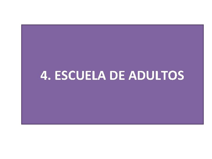 4. ESCUELA DE ADULTOS 