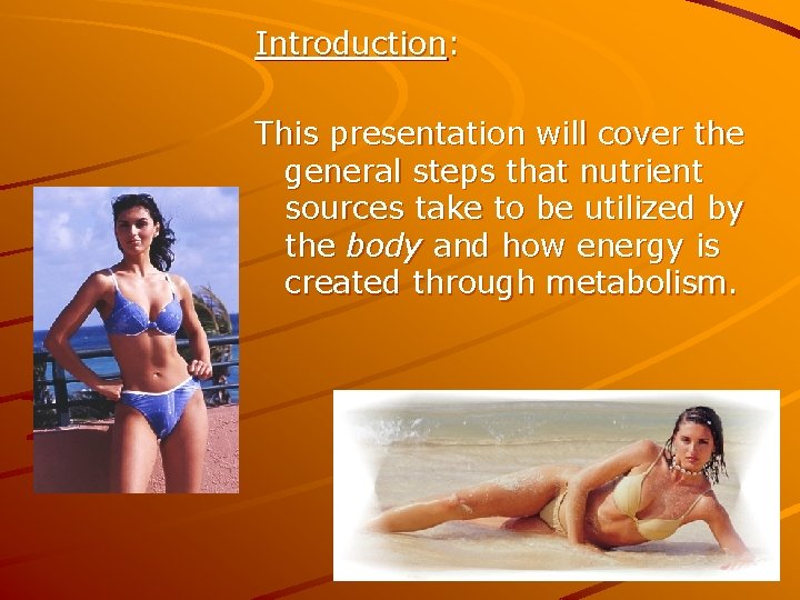 Introduction: This presentation will cover the general steps that nutrient sources take to be