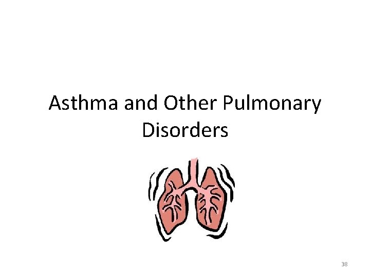 Asthma and Other Pulmonary Disorders 38 