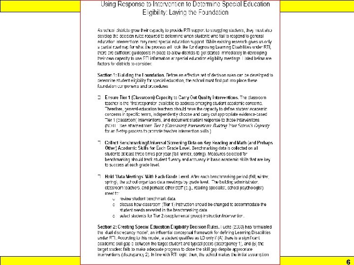 Response to Intervention www. interventioncentral. org 6 