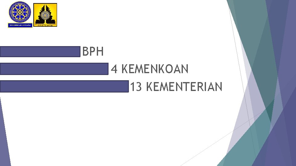 BPH 4 KEMENKOAN 13 KEMENTERIAN 