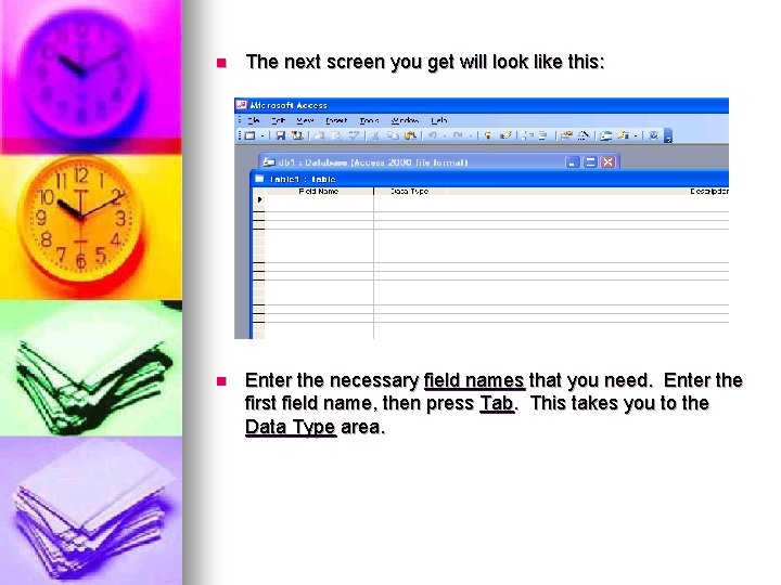 n The next screen you get will look like this: n Enter the necessary