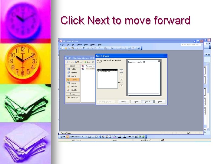 Click Next to move forward 