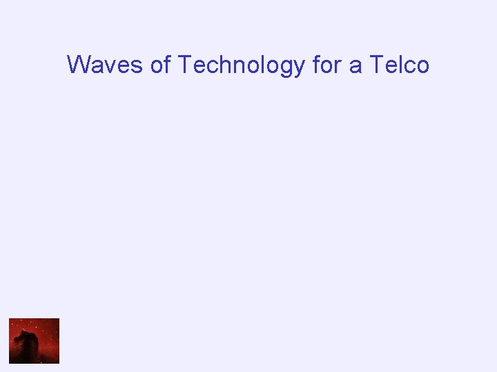 Waves of Technology for a Telco 