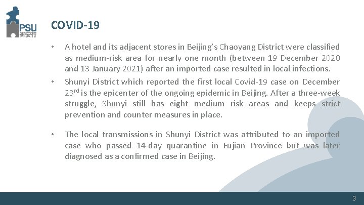 COVID-19 • • • A hotel and its adjacent stores in Beijing’s Chaoyang District