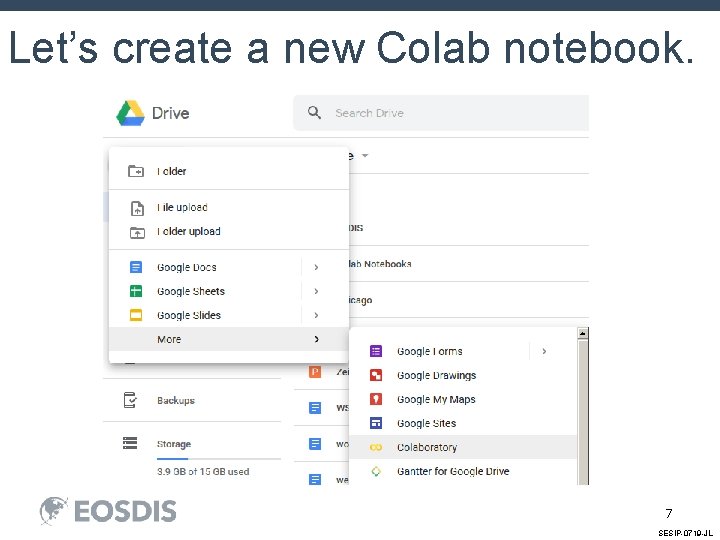 Let’s create a new Colab notebook. 7 SESIP-0719 -JL 