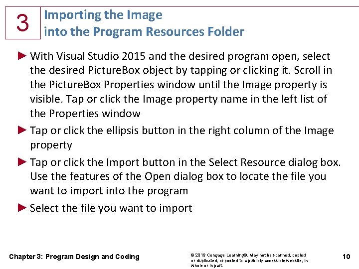 3 Importing the Image into the Program Resources Folder ► With Visual Studio 2015